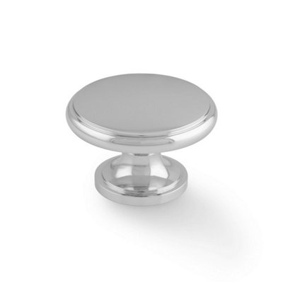 38mm Polished Chrome Cabinet Knob Round Cupboard Door Drawer Pull from B&Q