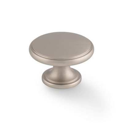 38mm Satin Nickel Cabinet Knob Round Cupboard Door Drawer Pull from B&Q