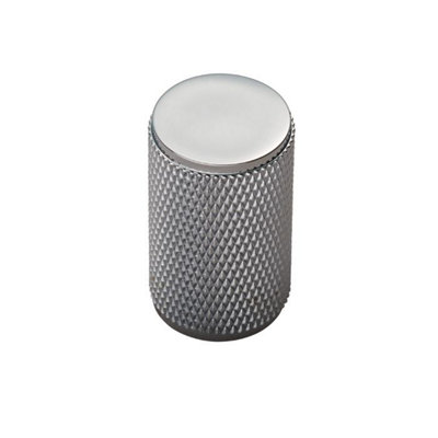 18mm Polished Chrome Reeded Cabinet Knob from B&Q