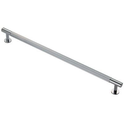 320mm Polished Chrome Reeded Handle from B&Q