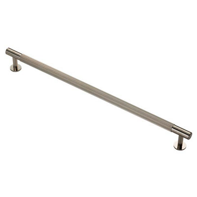 320mm Satin Nickel Reeded Handle from B&Q