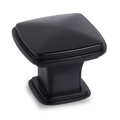 31mm Matt Black Square Cabinet Knob Kitchen Cupboard Door Drawer Pull Wardrobe Furniture Replacement Upcycle from B&Q