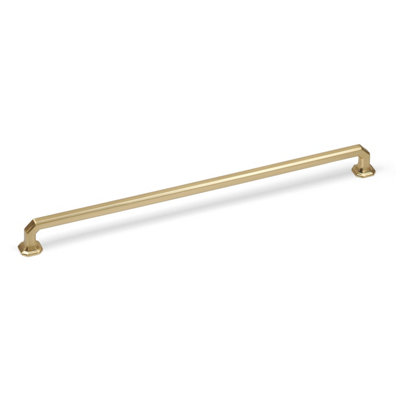320mm Brushed Brass Octagonal Cabinet Handle Gold Cupboard Door Drawer Pull from B&Q