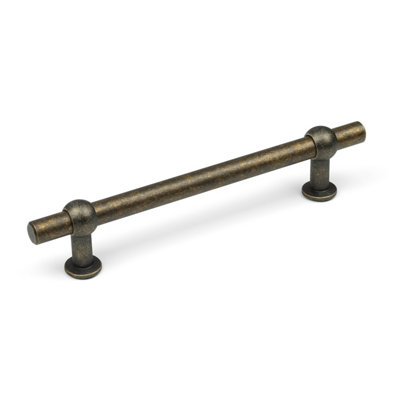 Antique Brass Chunky T-Bar Handle / 160mm Cupboard Door Drawer Pull Wardrobe Furniture Replacement Upcycle from B&Q
