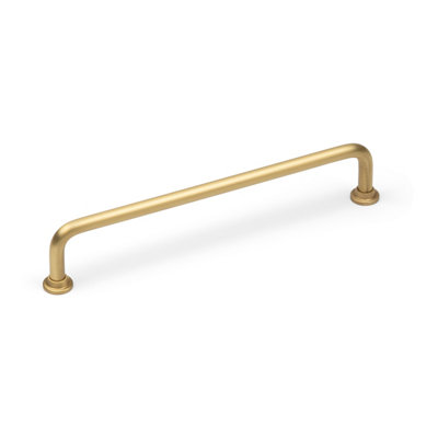 160mm Slim Satin Brass Cabinet Handle Curved Cupboard Door Drawer Pull from B&Q