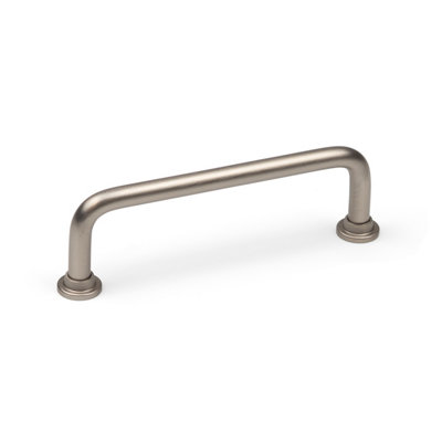 96mm Slim Satin Nickel Cabinet Handle Curved Cupboard Door Drawer Pull from B&Q