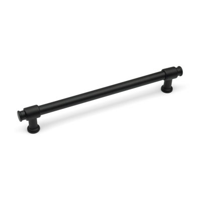B&Q Black 160Mm Matt Cabinet Pull Industrial Pipe Cupboard Door Drawer Pull