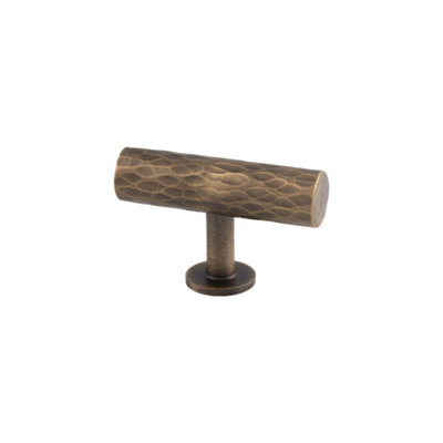  - 55mm Antique Brass Hammered Pull