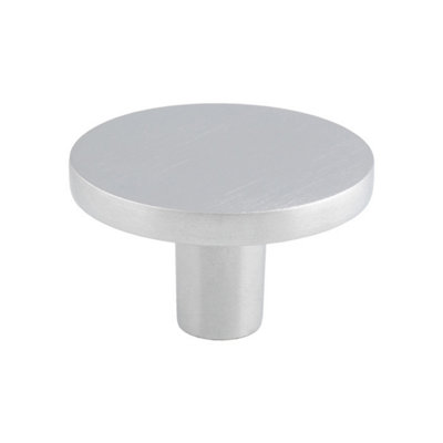 41mm Satin Chrome Round Circular Knob Pull from B&Q