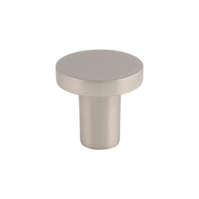 26mm Satin Nickel Round Circular Knob Pull from B&Q