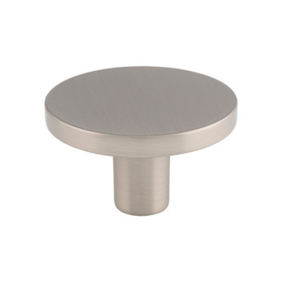 41mm Satin Nickel Round Circular Knob Pull from B&Q