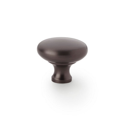 38mm Dark Bronze Mushroom Top Classic Round Knob Cupboard Drawer Cabinet Pull from B&Q