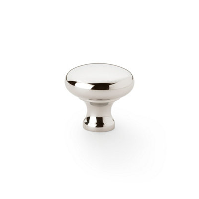 32mm Polished Nickel Mushroom Top Classic Round Knob Cupboard Drawer Cabinet Pull from B&Q