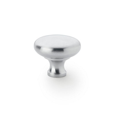 38mm Satin Chrome Cabinet Knob Round Silver Cupboard Door Drawer Wardrobe Furniture Pull from B&Q