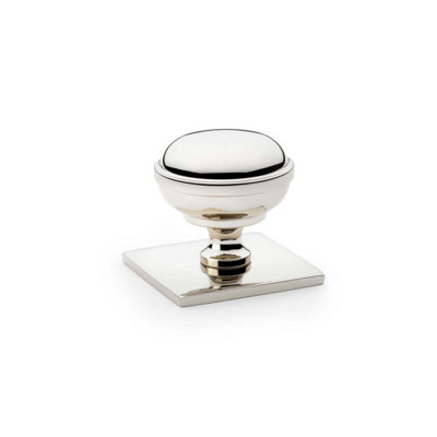 38mm Polished Nickel Knob With Backplate from B&Q
