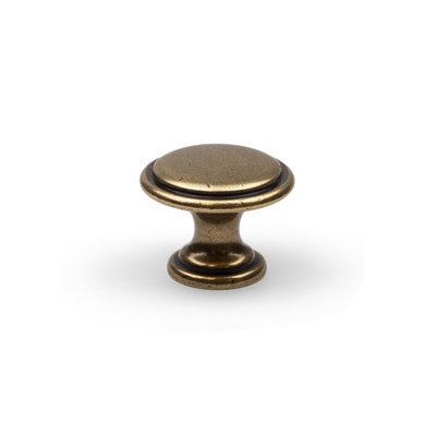  - 30mm Antique Brass Round Knob Pull