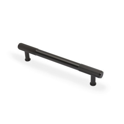 160mm Dark Bronze Reeded Ends Handle from B&Q