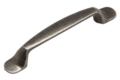 Antique Pewter Cabinet Handle 96mm Grey Rustic Cupboard Door Drawer Pull from B&Q