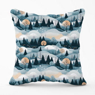Warren Reed Designer Dreamy Snowy Christmas Scene Cushions 60Cm X 60Cm from B&Q