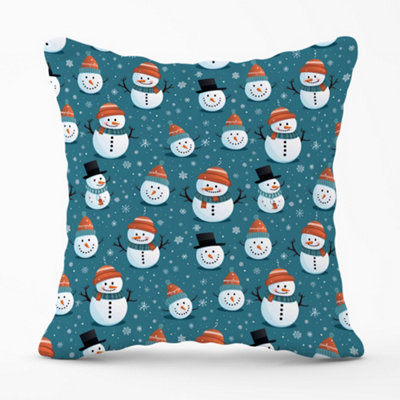 B&Q -  Jolly Christmas Snowmen Cushions 60Cm X 60Cm