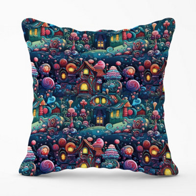 Warren Reed Designer Whimsical Gingerbread House Pattern Cushions 60Cm X 60Cm from B&Q