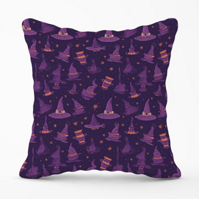 Warren Reed Designer Witch Hats And Broomsticks Cushions 60Cm X 60Cm from B&Q