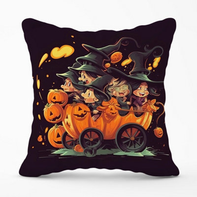 Warren Reed Designer A Magical Pumpkin Carriage Cushions 60Cm X 60Cm from B&Q
