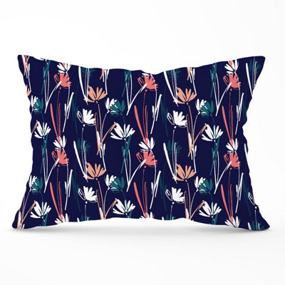 B&Q -  Hand Drawn Wild Flowers Cushions 33Cm X 48Cm