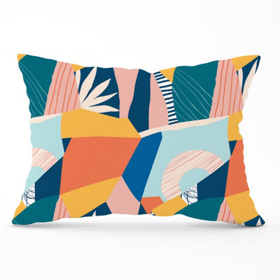 B&Q -  Modern Floral Pattern Cushions 33Cm X 48Cm