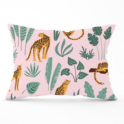 Warren Reed Designer Hand Drawn Leopards Cushions 33Cm X 48Cm from B&Q