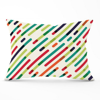 Warren Reed Designer Coloured Diagonal Abstract Pattern Cushions 33Cm X 48Cm from B&Q