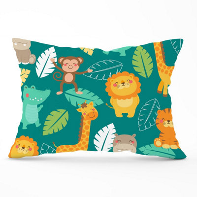 Warren Reed Designer Jungle Animals Cushions 33Cm X 48Cm from B&Q