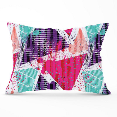 B&Q -  Shabby Geometric Pattern Cushions 33Cm X 48Cm