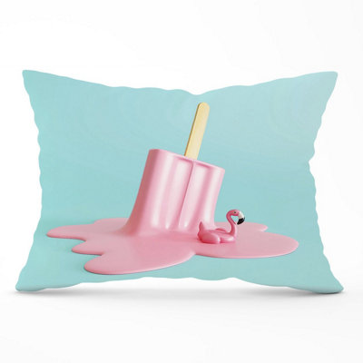 Warren Reed Designer Flamingo Ice Cream Cushions 33Cm X 48Cm from B&Q