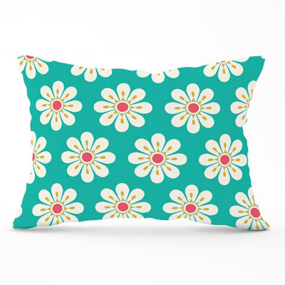 B&Q -  Daisy Pattern Cushions 33Cm X 48Cm