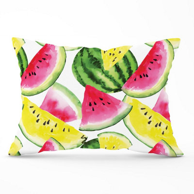 B&Q -  Colourful Melon Pattern Cushions 33Cm X 48Cm
