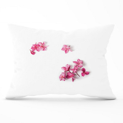 Warren Reed Designer Pink Frangipani Flowers Cushions 33Cm X 48Cm from B&Q