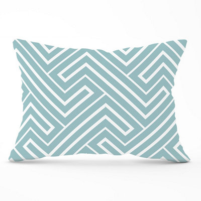 Warren Reed Designer Blue And White Geometric Pattern Cushions 33Cm X 48Cm from B&Q
