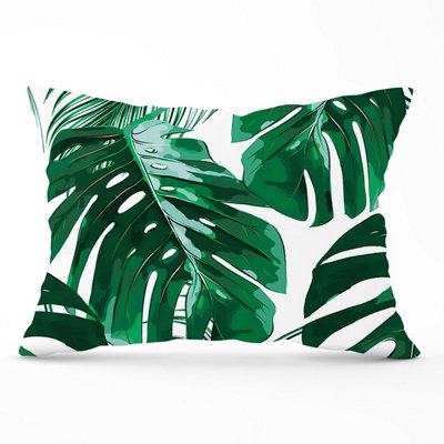 B&Q -  Tropical Jungle Leaf Pattern Cushions 33Cm X 48Cm