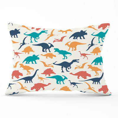 Warren Reed Designer Multicoloured Dinosaurs Cushions 33Cm X 48Cm from B&Q