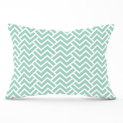 Warren Reed Designer Green Geometric Pattern Cushions 33Cm X 48Cm from B&Q
