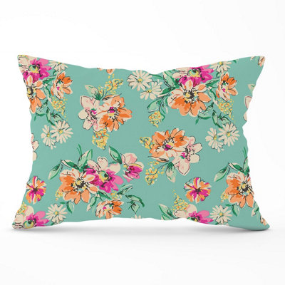 Warren Reed Designer Bright Flower Sketch Cushions 33Cm X 48Cm from B&Q