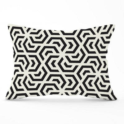 B&Q -  Hexagonal Geometric Pattern Cushions 33Cm X 48Cm