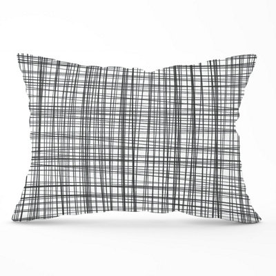 B&Q -  Monochrome Pencil Scribble Cushions 33Cm X 48Cm