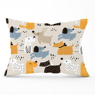 Warren Reed Designer Hand Drawn Dogs Cushions 33Cm X 48Cm from B&Q