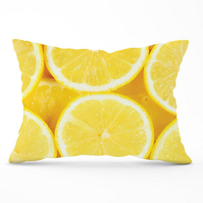 B&Q -  Vibrant Lemons Cushions 33Cm X 48Cm