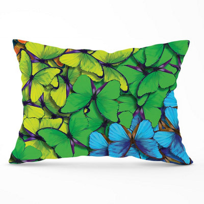 B&Q -  Multicoloured Butterflies Cushions 33Cm X 48Cm