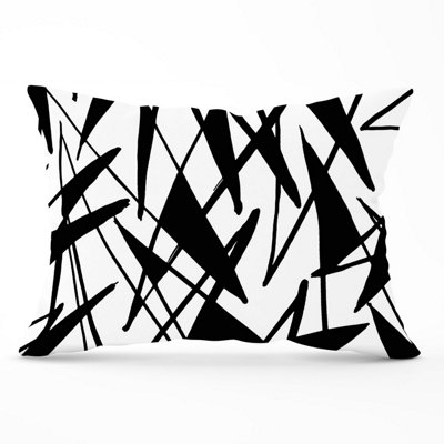 B&Q -  Brush Abstract Pattern Cushions 33Cm X 48Cm