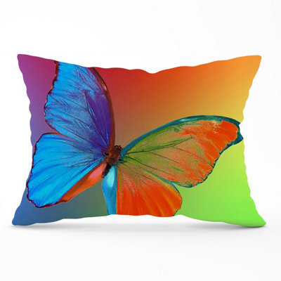 B&Q -  Vibrant Butterfly Cushions 33Cm X 48Cm
