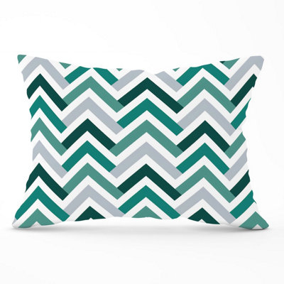 B&Q -  Geometric Retro Vintage Colored Chevron Pattern Cushions 33Cm X 48Cm